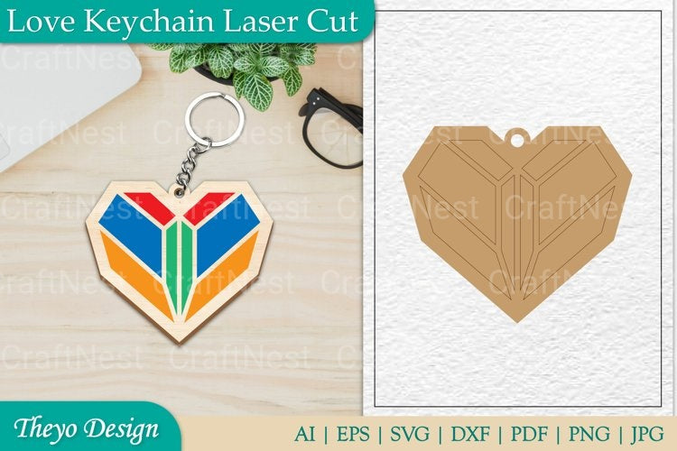From Love Keychain SVG