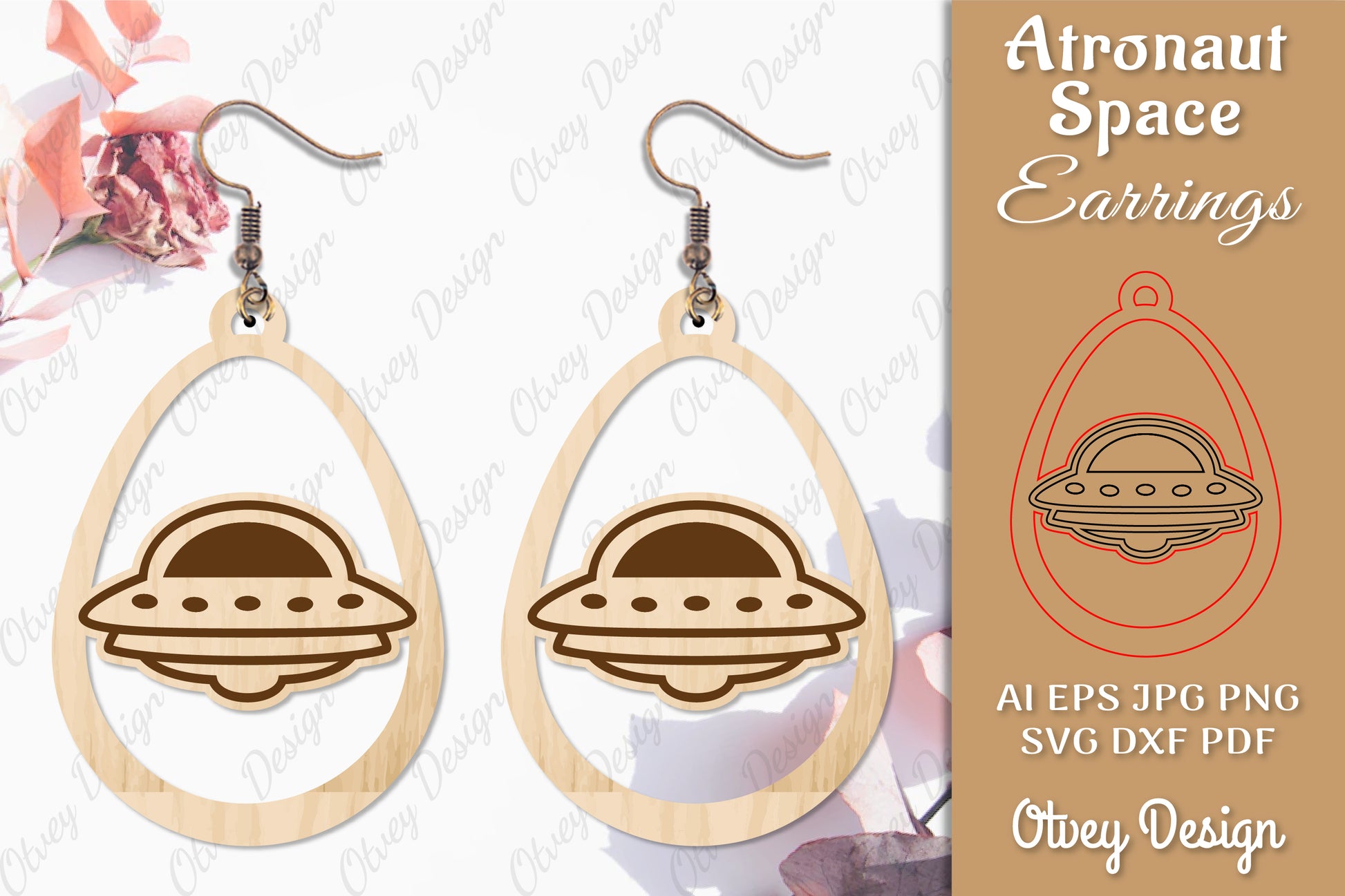 Astronaut Space Keychain Earring SVG Bundle 39 - CraftNest - Digital Crafting and Art