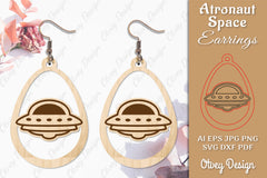 Astronaut Space Keychain Earring SVG Bundle 39 - CraftNest - Digital Crafting and Art