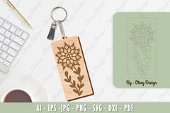 Flower Keychain Laser Cut SVG Bundle 29 - CraftNest - Digital Crafting and Art
