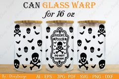 Halloween 16 oz Can Glass Wrap SVG Bundle 15 - CraftNest - Digital Crafting and Art