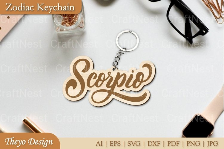 Zodiac Key Chain SVG Bundle