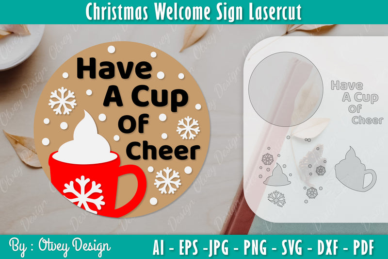 Christmas Welcome Sign SVG Bundle 11 - CraftNest - Digital Crafting and Art