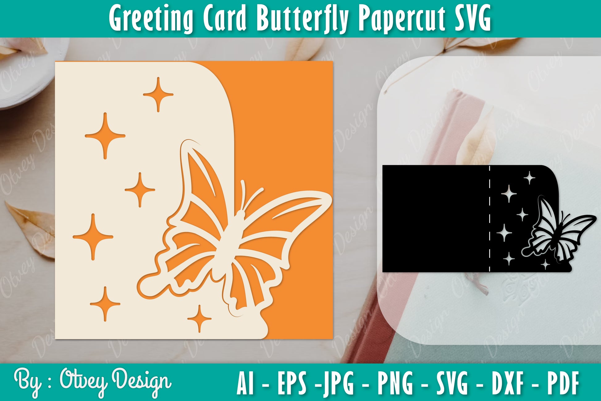 Greeting Card Butterfly Papercut SVG Bundle 21 - CraftNest - Digital Crafting and Art