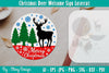 Christmas Deer Welcome Sign SVG Bundle