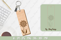 Flower Keychain Laser Cut SVG Bundle 1 - CraftNest - Digital Crafting and Art