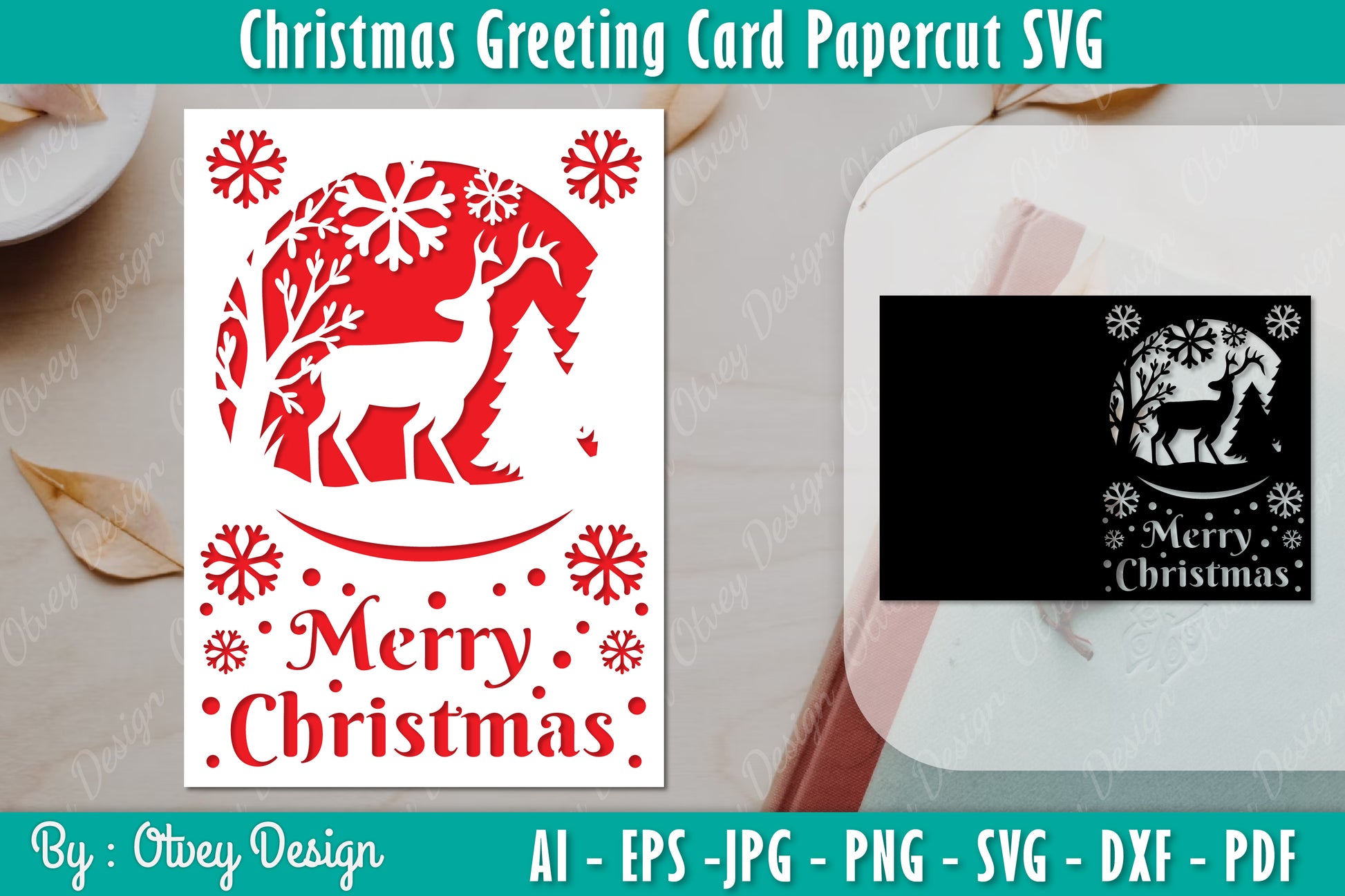 Christmas Greeting Card SVG Bundle 9 - CraftNest - Digital Crafting and Art