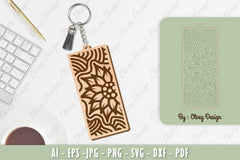 Flower Keychain Laser Cut SVG Bundle 9 - CraftNest - Digital Crafting and Art
