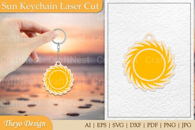 Sun Keychain SVG Bundle