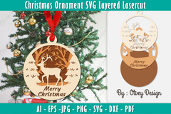 Christmas Ornaments Layered Lasercut SVG Bundle 12 - CraftNest - Digital Crafting and Art
