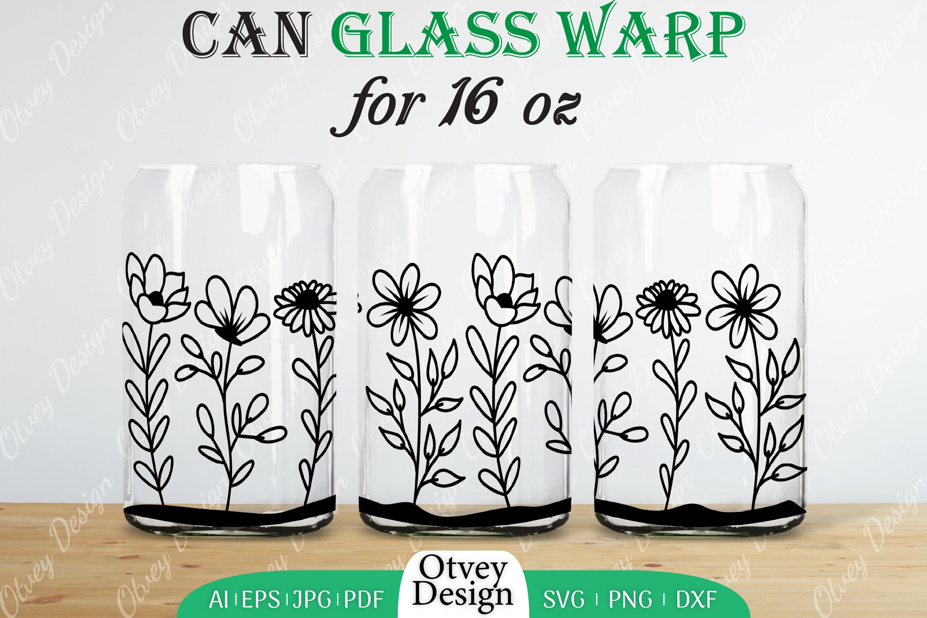 Blooming Wildflowers Can Glass 16 OZ SVG Bundle 12 - CraftNest - Digital Crafting and Art