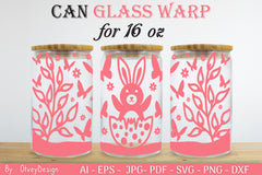 Happy Easter Day 16oz Can Glass Wrap SVG Bundle 12 - CraftNest - Digital Crafting and Art