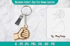 Father's Day Fist Bump Keychain SVG Bundle 16 - CraftNest - Digital Crafting and Art