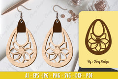 Flower Earring Laser Cut SVG Bundle 60 - CraftNest - Digital Crafting and Art