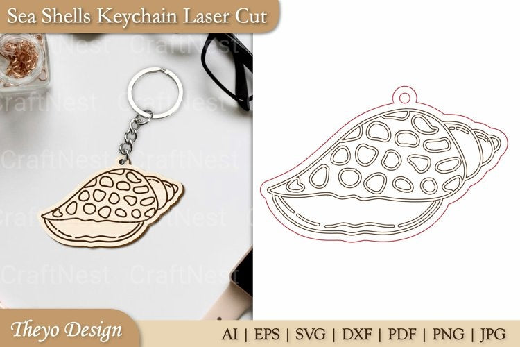 Sea Shells Keychain SVG Bundle