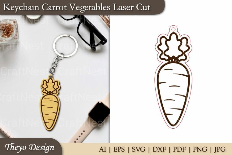 Keychain Vegetables SVG Bundle