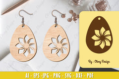 Flower Earring Laser Cut SVG Bundle 70 - CraftNest - Digital Crafting and Art