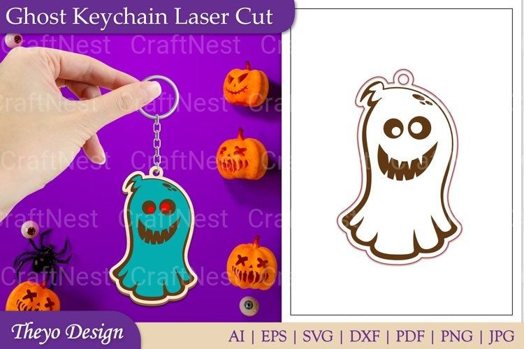 Ghost Keychain SVG Bundle