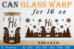 Snowman Can Glass 16 OZ SVG Bundle 6 - CraftNest - Digital Crafting and Art