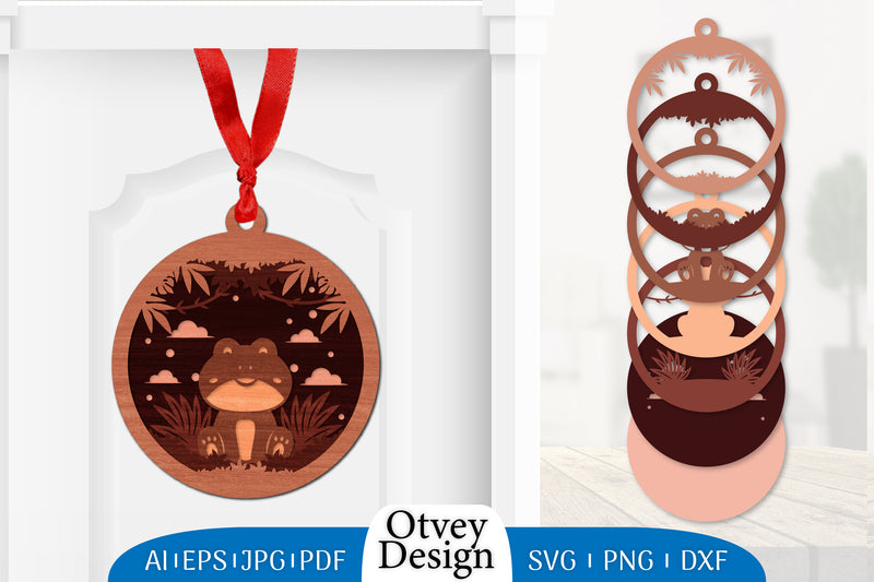 Animals 3D Ornament Layered Lasercut SVG Bundle 8 - CraftNest - Digital Crafting and Art