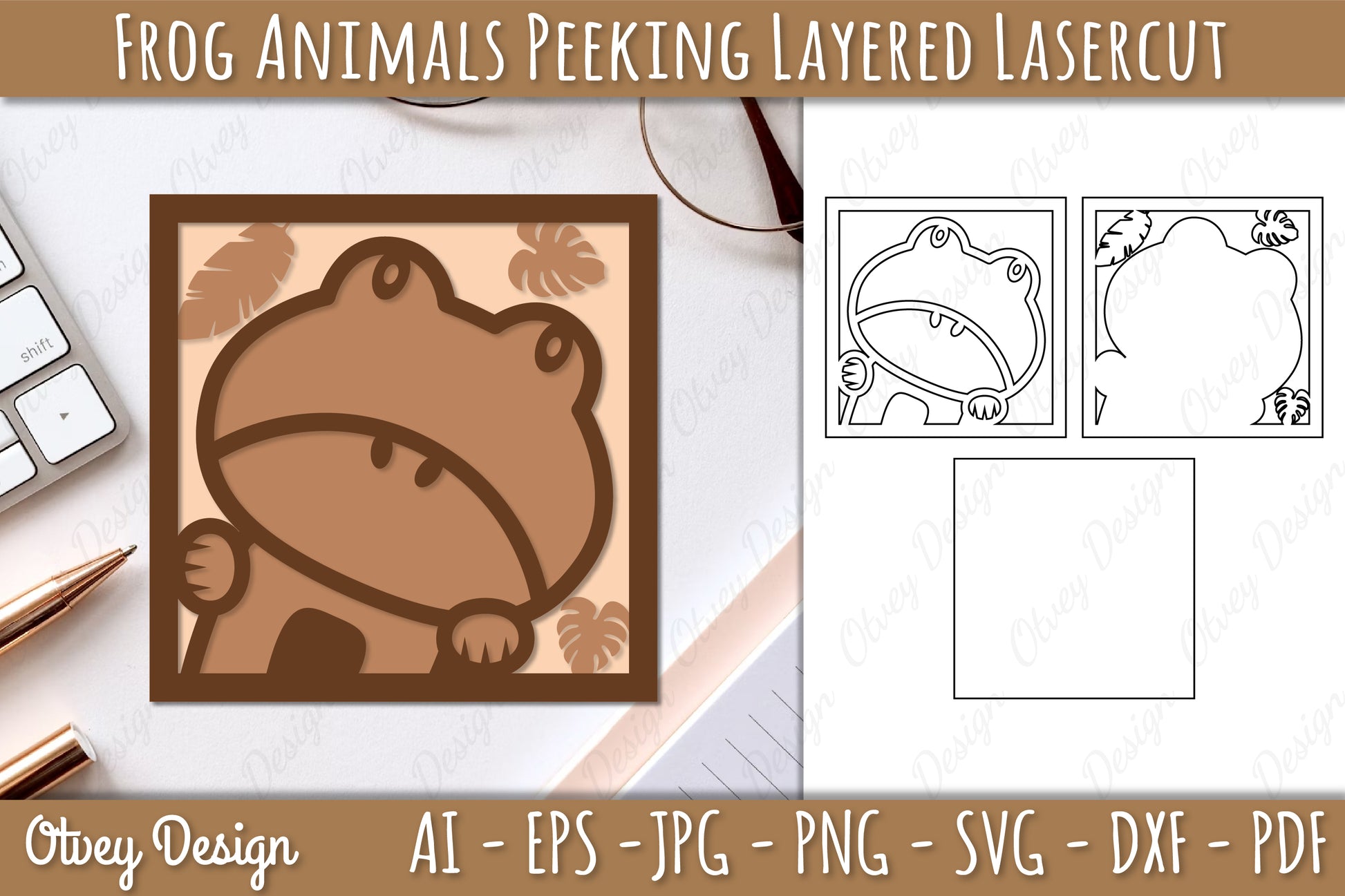 Animals Peeking Layered Lasercut SVG Bundle 15 - CraftNest - Digital Crafting and Art