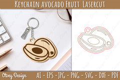 Avocado Fruit Keychain SVG Bundle - CraftNest - Digital Crafting and Art