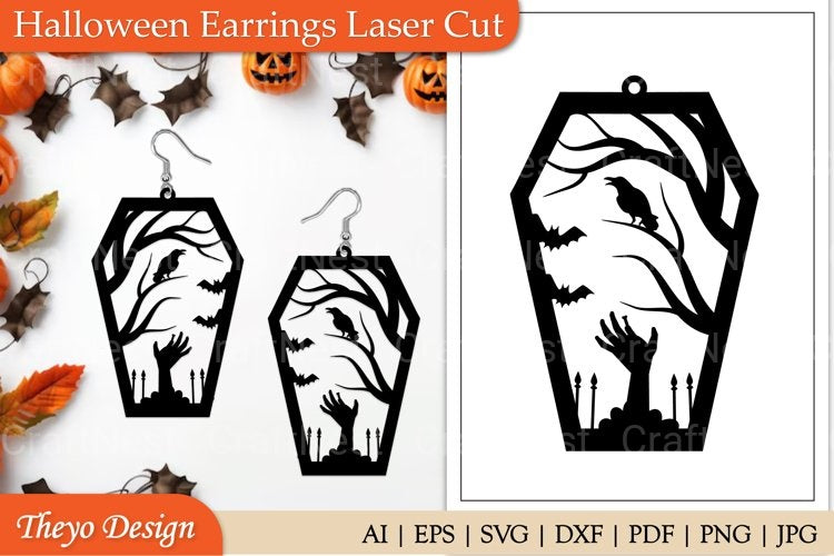 Halloween Earrings SVG Bundle