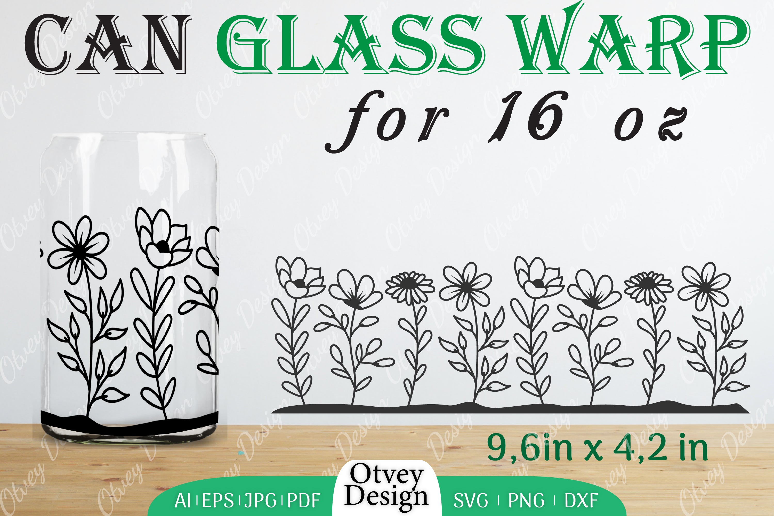 Blooming Wildflowers Can Glass 16 OZ SVG Bundle 12 - CraftNest - Digital Crafting and Art