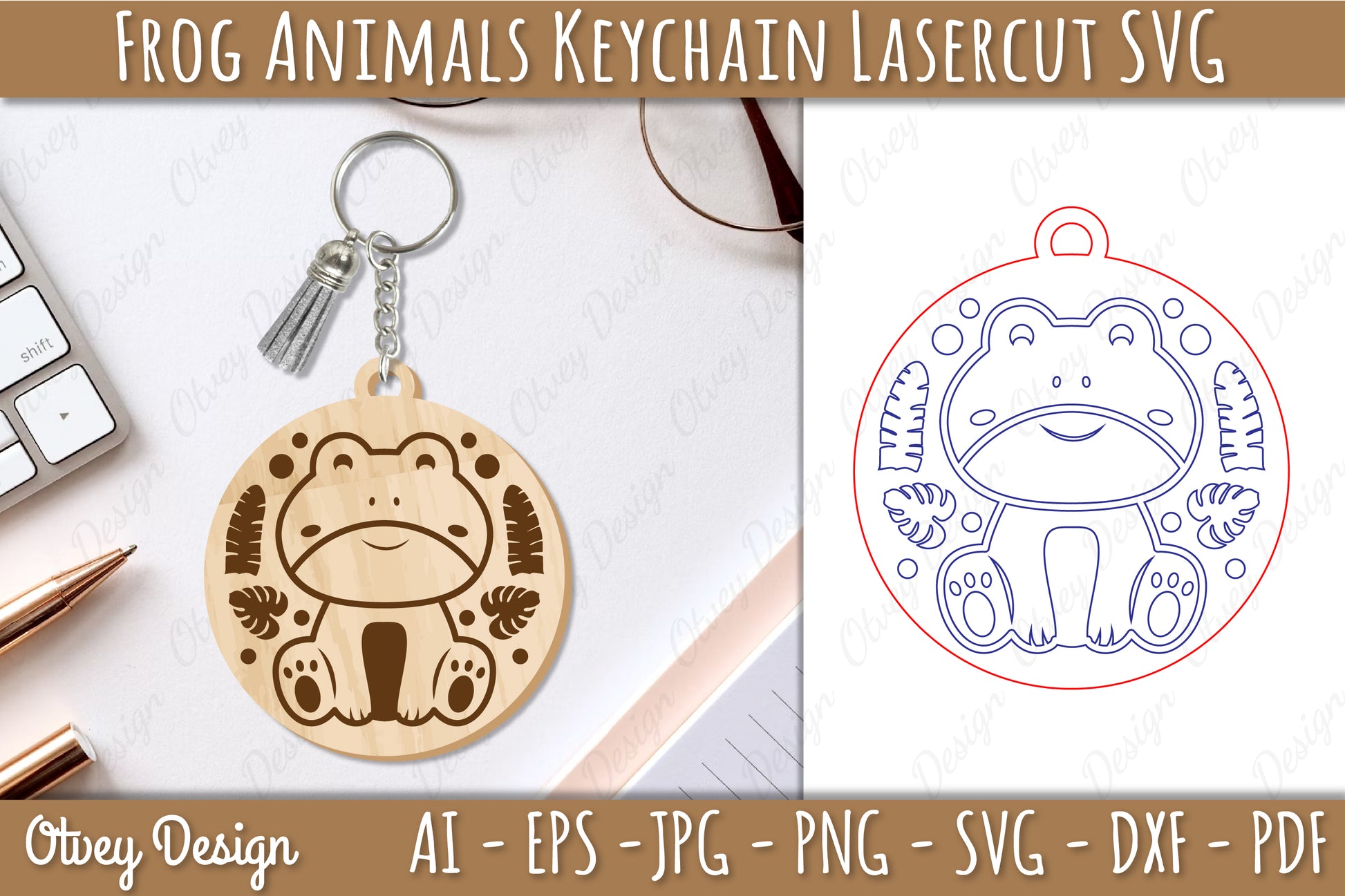 Frog Animal Keychain SVG Bundle - CraftNest - Digital Crafting and Art