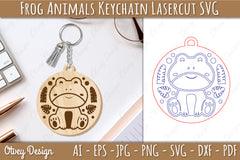 Frog Animal Keychain SVG Bundle - CraftNest - Digital Crafting and Art