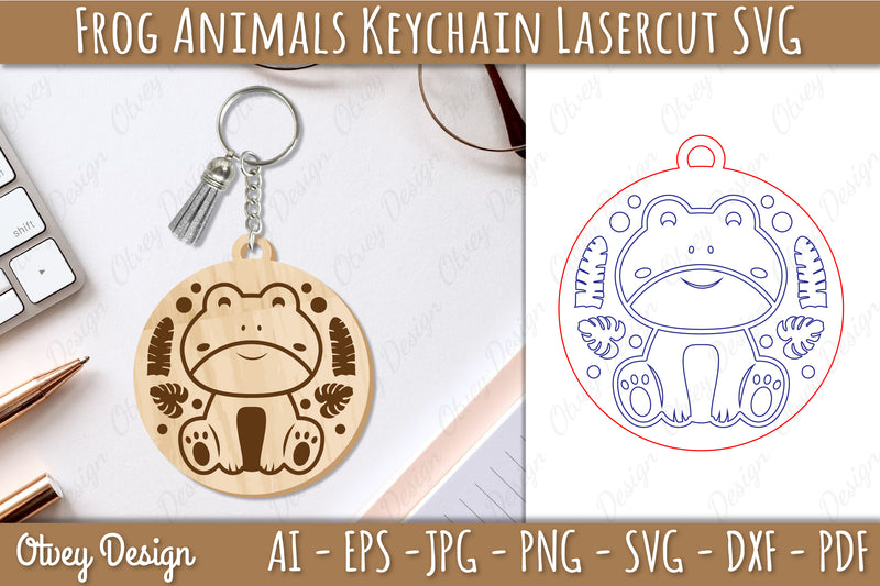 Frog Animal Keychain SVG Bundle - CraftNest - Digital Crafting and Art