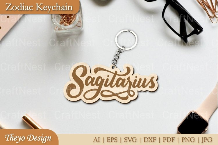 Zodiac Key Chain SVG Bundle
