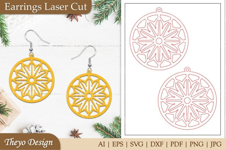 Lasercut Earrings SVG Bundle