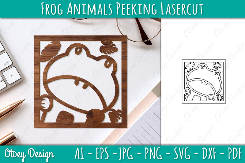 Animals Peeking Lasercut SVG Bundle 15 - CraftNest - Digital Crafting and Art