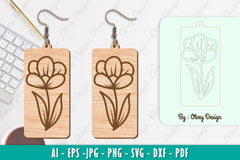 Flower Earring SVG Bundle 36 - CraftNest - Digital Crafting and Art