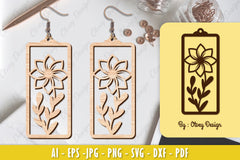 Flower Earring Laser Cut SVG Bundle 130 - CraftNest - Digital Crafting and Art