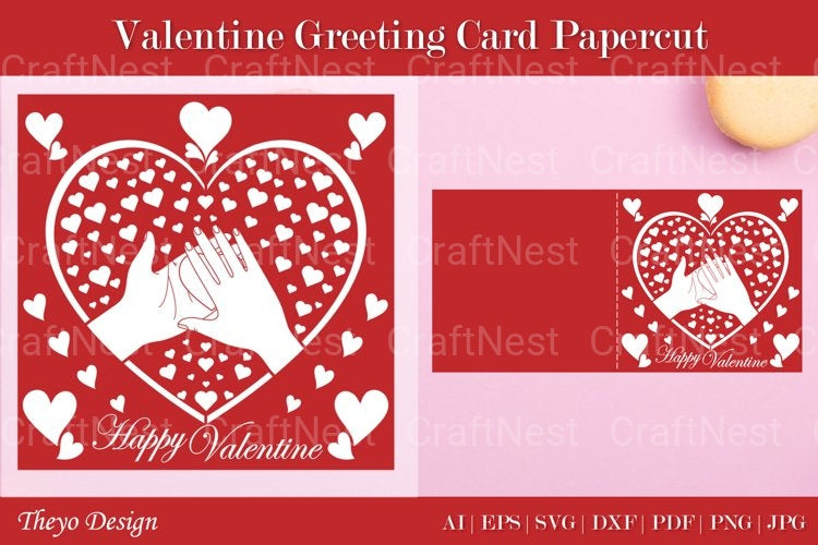 Valentine Greeting Card Cut SVG