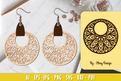 Earrings Mandala SVG Bundle 10 - CraftNest - Digital Crafting and Art