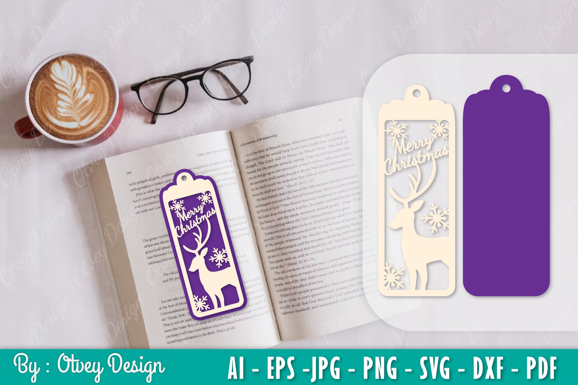 Deer Bookmark SVG Bundle 10 - CraftNest - Digital Crafting and Art