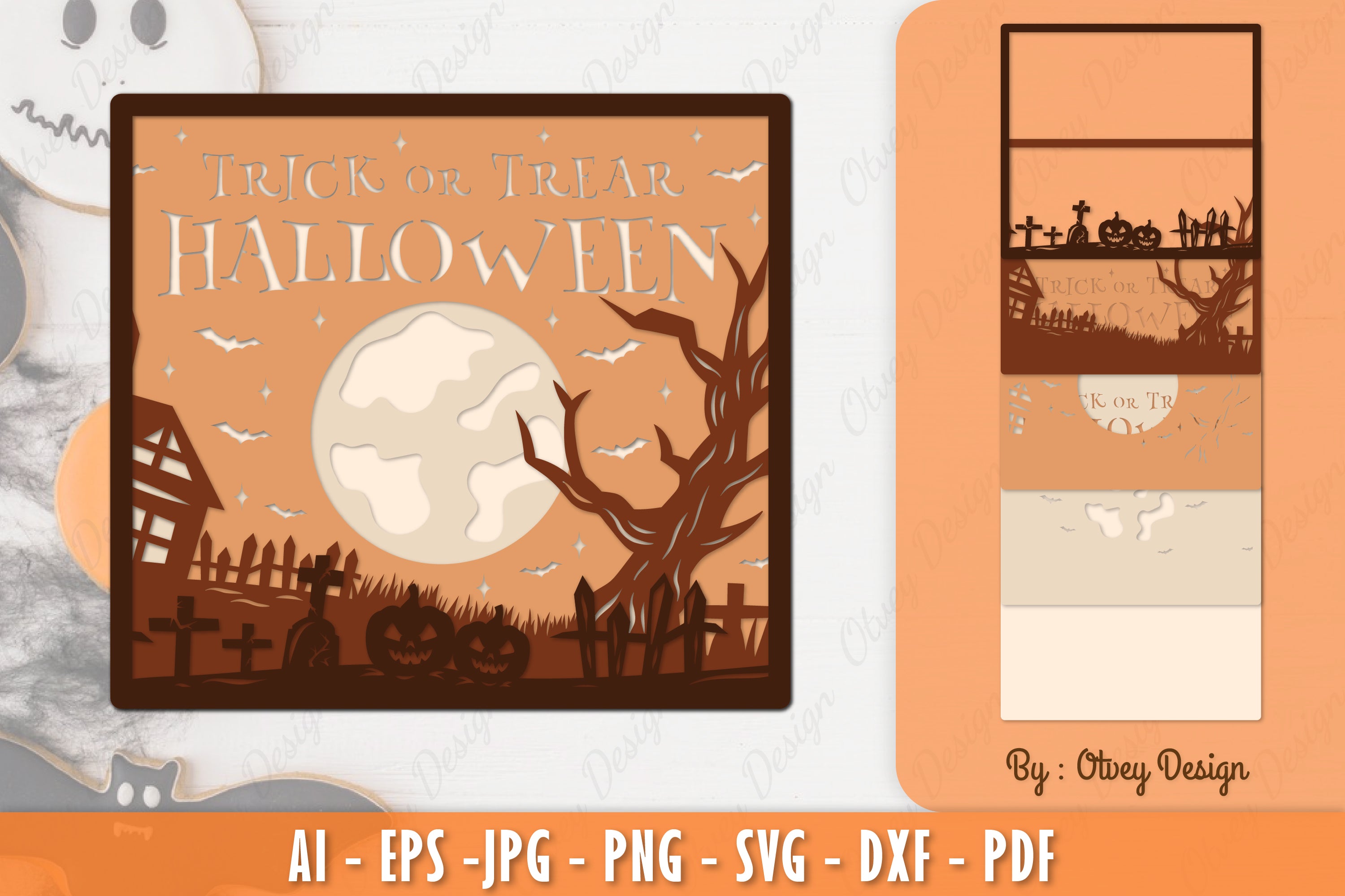 Halloween Layered Lasercut SVG Bundle 9 - CraftNest - Digital Crafting and Art
