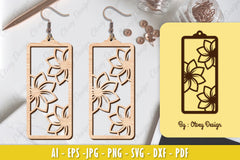 Flower Earring Laser Cut SVG Bundle 120 - CraftNest - Digital Crafting and Art