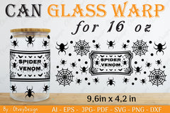 Halloween 16 oz Can Glass Wrap SVG Bundle 16 - CraftNest - Digital Crafting and Art