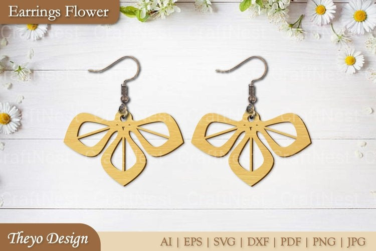 Flower Earrings SVG Bundle