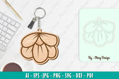 Flower Keychain SVG Bundle 24 - CraftNest - Digital Crafting and Art
