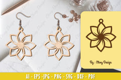 Flower Earring Laser Cut SVG Bundle 80 - CraftNest - Digital Crafting and Art