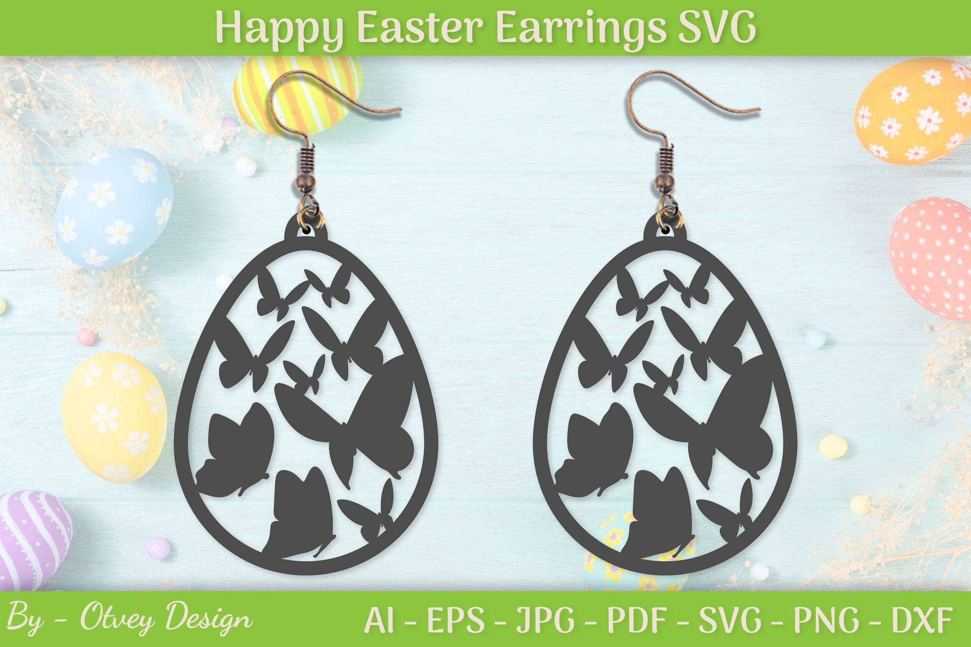 Easter Bunny Earring SVG Bundle 27 - CraftNest - Digital Crafting and Art