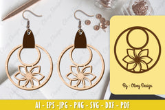 Flower Earring Laser Cut SVG Bundle 49 - CraftNest - Digital Crafting and Art