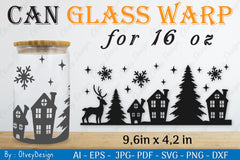Christmas Deer Can Glass 16 OZ SVG Bundle 4 - CraftNest - Digital Crafting and Art