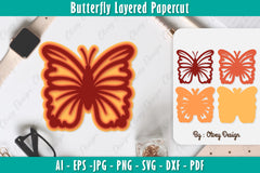 Butterfly Layered Papercut SVG Bundle 16 - CraftNest - Digital Crafting and Art