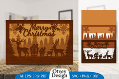 Christmas Deer Layered Lasercut SVG Bundle 10 - CraftNest - Digital Crafting and Art